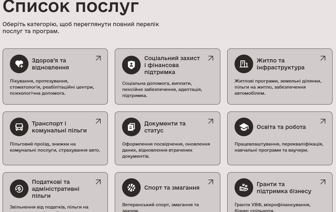 В Україні запустили платформу "Ветеран PRO". Які послуги там можна отримати